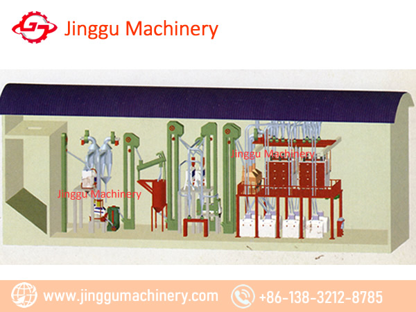 150T steel structure maize milling machine